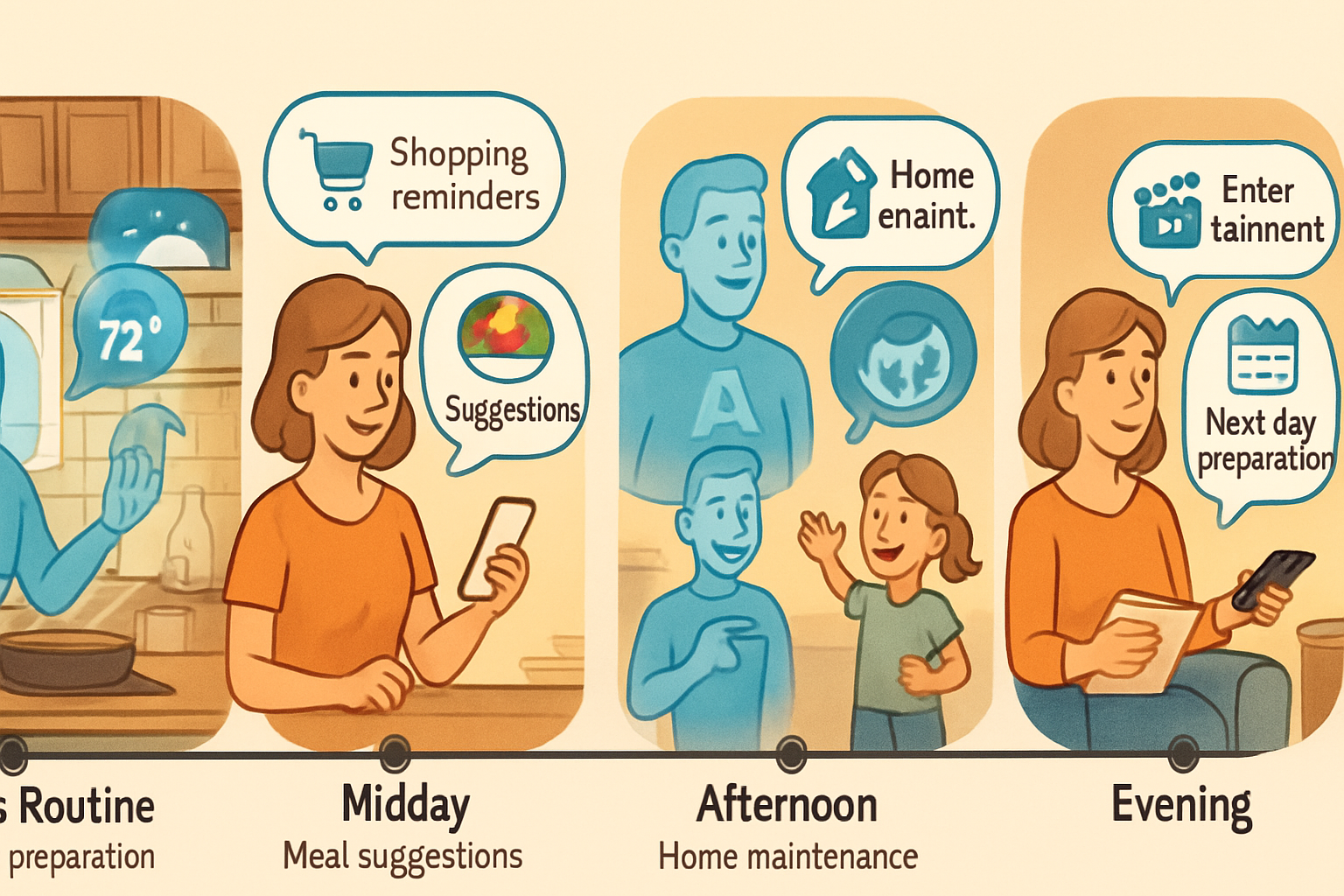 A day with CAAR timeline